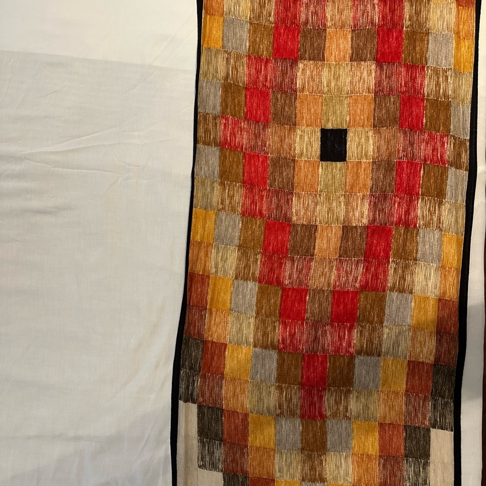 Colorful Geometric Patterned Scarf